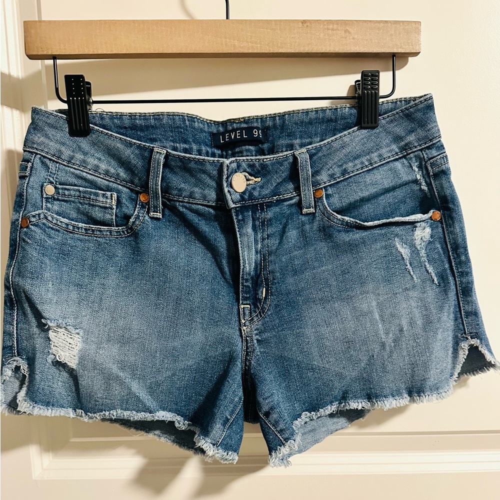 Level 99 Women's Blue Denim Shorts